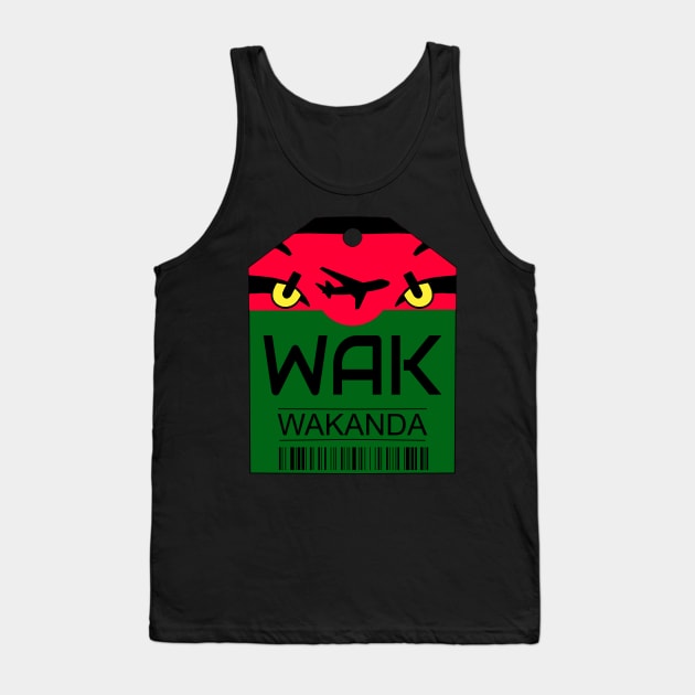 Wakanda Luggage Sticker Tank Top by Kangavark